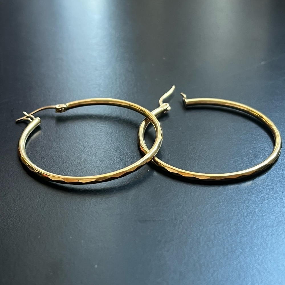 14k gold hoop earrings